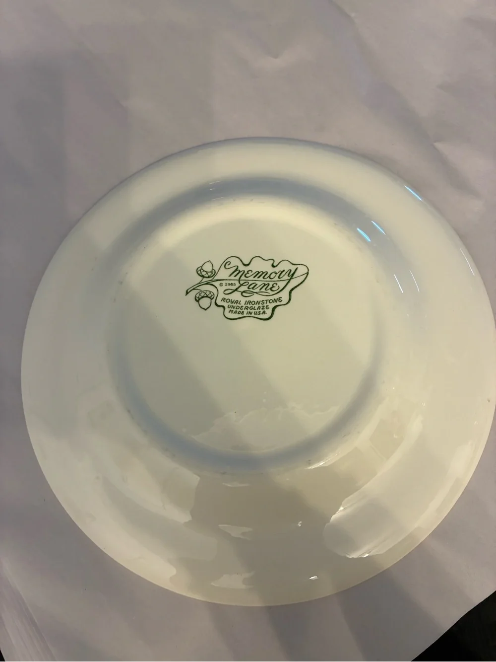 Vintage Memory Lane Red Transferware Plate English Cottage Grandmillennial USA